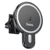 Hoco Hoco 15W indukcijski avtomobilski nosilec za telefon, združljiv z MagSafe, za zračne reže, črn CA85