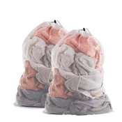 INF Velika vreča za perilo 60x90 cm Bela 2-paket, (21548124)