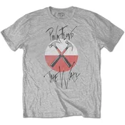 Pink Floyd The Wall Faded Hammers Logo Grey L Majica