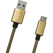 mobilNET USB-C podatkovni kabel 2A 1m Zlata kovinska