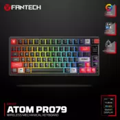 Tastatura mehanicka Gaming Fantech MK917 RGB Atom PRO79 Wireless crna (Red switch)