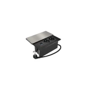 Solight PP128C-PD20 - Ugradna uticnica s bežicnim punjenjem 20 W, 2 uticnice + USB-A + USB-C