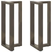 Noge za barski stol T-oblika 2 kom Crne 50x35x(90-91) cm Celik