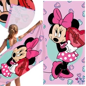 Disney Miška Minnie Roza, HITRO SUŠEČA brisača za plažo, kopalna brisača, 100% BOMBAŽ 70x140 cm OEKO-TEX