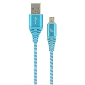 Gembird vrhunski polnilni in podatkovni kabel Micro-USB, bombažna pletenica, 2 metra, modra in bela