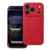 SILIKONSKI OVITEK MagSafe za iPhone 17 Pro|18 Pro, rdeč