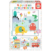 Puzzle progressive Lemon Ribbon Educa 12-16-20-25 delov