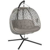 Homestar Viseči stol z nosilcem za 2 osebi 126x126x176 cm barva pesek