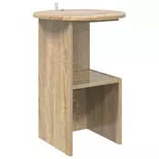 vidaXL Stranska miza Sonoma hrast O 39,5 x 55 cm Inženirski les