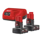 Milwaukee M12 NRG-402 set akumulatorjev in polnilca - Milwaukee