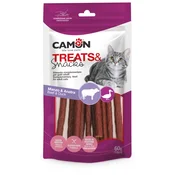 Camon Treats&Snacks priboljški v obliki palčk za mačke, govedina in raca - 60 g