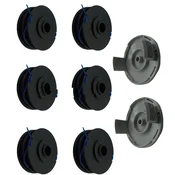 INF Združljiv nadomestni set RAC123 Trimmer Spool x6 + RAC122 Cover x2 za Ryobi, (5000078610)