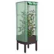Povišena gredica s pokrovom za staklenik 40 x 40 x 140 cm