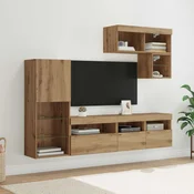 TV zidne jedinice 6 pcs Umjetnicki hrast Konstruirano drvo
