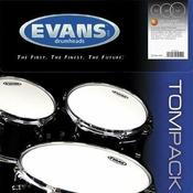 Evans EC2 Coated Tom Pack-Rock (10, 12, 16)