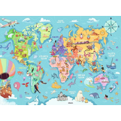 Ravensburger Puzzle Zemljevid sveta XXL 100 kosov