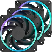 Fractal Design Momentum 12 RGB, 3-pack, črna