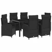 vidaXL vidaXL Zunanja jedilnica 7 pcs PE ratan in prašno premazano jeklo, (5000269952)