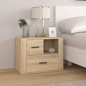 Vidaxl vidaXL Nočna omarica, hrast sonoma, 60x36x45 cm, material na osnovi lesa