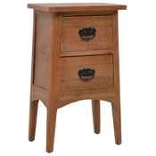 Nocni ormaric od masivne jelovine 40 x 29 x 68 cm smedi