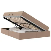 Vidaxl Postelja z dodatnim prostorom za shranjevanje in vzmetnico 2 pcs