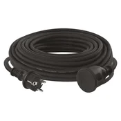 Zunanji podaljšek 20 m/1 vtičnica/črni/guma-neopren/250 V/1,5 mm2