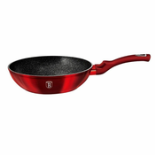 Berlingerhaus WOK ponev z marmornato površino 30 cm Burgundija Metallic Line