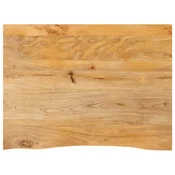 Mizna ploš?a z naravnim robom 90x60x2,5 cm trden mangov les