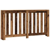 vidaXL Pokrov za radiator starinski les 149x20x82 cm inženirski les