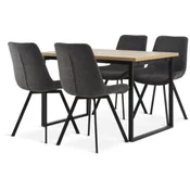 AABENRAA L120 sto top. hrast + 4 HYGUM stolice siva