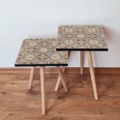 Hanah Home Set klub stocica 2Shp33, 2 komada, Šareni