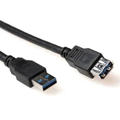 ACT SB3041 USB 3.2 A (M) - USB A (F) kabel, 1 m, črna