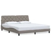 Vidaxl Posteljni okvir brez vzmetnice taupe 180x200 cm blago