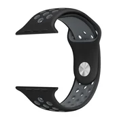 Narukvica za Apple Watch Sport Silicone Strap black grey M/ L 42/ 44/ 45 mm
