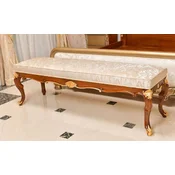 Casa Padrino luxury baroque bench cream/brown/gold 170 cm - Baroque furniture - Made in Italy