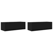 Vidaxl TV omarica 2 kosa črna hrast 80x31x25,5 cm inženirski les