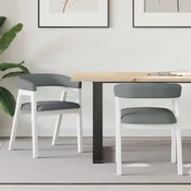 Jedilni stoli 2 kos Masivno gumovo les Bela 54 x 57 x 73 cm