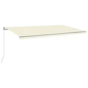 Vidaxl Ročno zložljiva tenda 600x350 cm krem