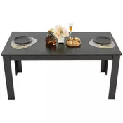 VEVOR Jedilna miza 1600x800x760 mm črna
