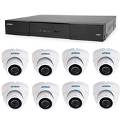 AVTECH Komplet kamer 1x AVTECH NVR AVH1109 in 8x 8MPX IP Dome kamera AVTECH DGM8208SVAT + 8x UTP kabel 1x RJ45 - 1x RJ45 Cat5e 15m!, (21019187)