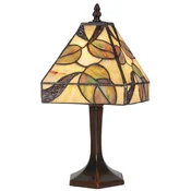 Casa Padrino Luxury Tiffany Stool Lamp Multicolored 15 x 15 x H. 31 cm - Tiffany Desk Lamp - Tiffany Table Lamp - Luxury Interior - Luxury Lights - Tiffany Lights