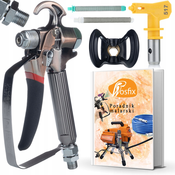 Rosfix ROSFIX TURBOJET TJ1+PIŠTOLA ZA BARVANJE ZA ROSFIX TURBOJET TJ1+ŠOBA ZA BARVANJE ULTRA SPRAY 517+FILTER ZA PRSTE 30 MESH, ZELENA+FILTER ZA PRSTE BELA 60 MESH, (21736803)