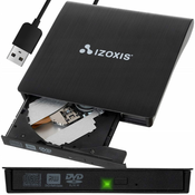 Izoksis Prenosni zunanji pogon CD+DVD zapisovalnik USB 3.0