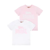 LONSDALE Majica pastelno rdeča/bela
