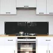 vidaXL Zaščita za kuhinjo Črna 70 x 40 x 0.8 cm kaljeno steklo