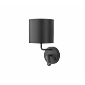 LED fleksibilna svetiljka RICHI 1xE27/15W/230V + LED/3W/230V crna
