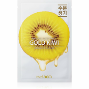 The Saem Natural Mask Sheet Gold Kiwi Sheet maska za posvjetljivanje s hidratacijskim ucinkom 21 ml