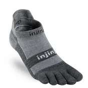 Tekaške nogavice Injinji Run No-Show LW Nuwool - charcoal