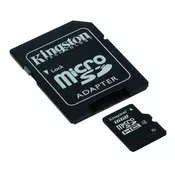 MICRO SD 16GB KINGSTON + SD adapter SDC4/16GB