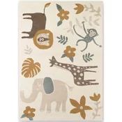 Kremno bela otroška preproga 160x235 cm Animal Safari – Hanse Home